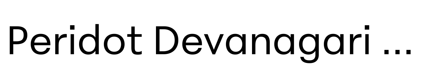Peridot Devanagari Variable Regular